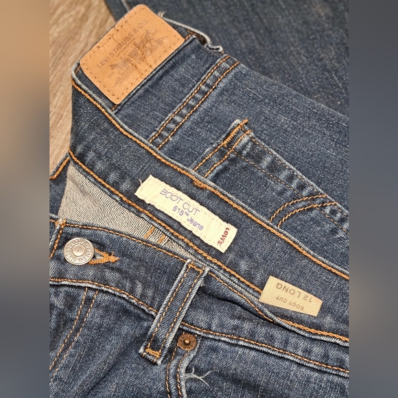 Womens Levi's bootcut 515 red tab jeans size 12 long - Picture 4 of 4